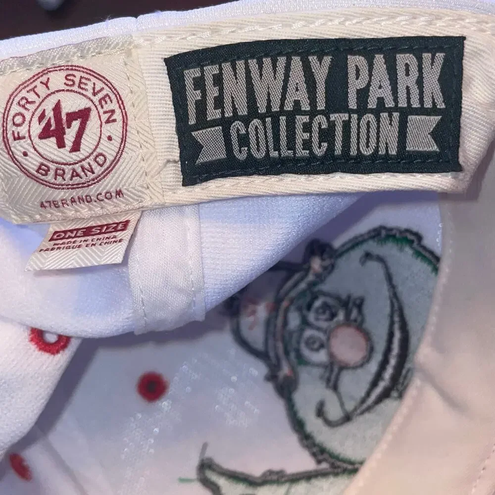 Boston Red Sox 47 Brand Hat Fenway Park Collection Wally Green Monster Cap White